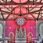 kincasslagh chapel  altar and roof structure