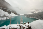 Lake Moraine in the snow