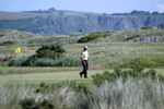 Alone on the First green