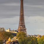 Nymph Statue and the Eiffel Tower, Paris