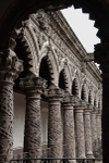 Upper story cloister walk arches
