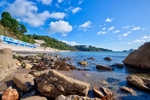 Rocky low tide at Meadfoot Beach
