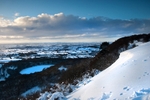 Winter Snow over lake Gormire .