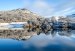 Tegg's Nose reflections in Bottoms reservoir