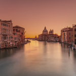 Sunrise from Ponte dell'Accademia to La Salute, Venice