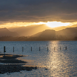 Crepuscular rays over the Helvellyn range