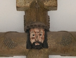 Santa María, posa chapel cross, crossing with face of Cross