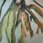 2. Seaweed, Acrylic on Canvas, 25cm x 25cm