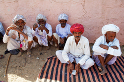 Farmers at Polling station Chatra Sagar