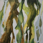 5. Seaweed, Acrylic on Board, 20cm x 20cm