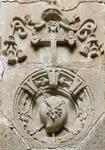 Large cloister, lower walk spandrel insignia