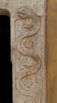 Hacienda, zaguán, right pilaster relief