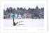 A5 Greeting Card of Beach Huts in the snow at Wells and Holkham