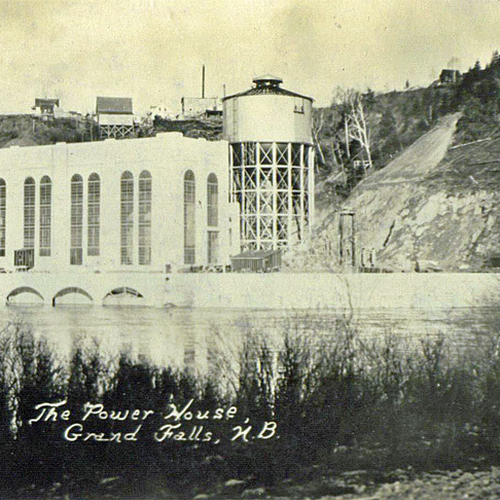 A vintage view of thePower House in Grand Falls, New Brunswick.