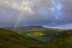 Rainbow over the hills of Loch Harport, Skye.