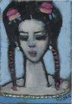 black pigtails