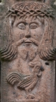 Cloister cross, front, face of Christ