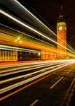 Light trails by Big Ben