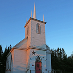 Black River United Church Old Fangled Steeple NB Canada