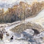 Ashness Bridge in Snow