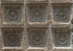 Façade portal, left coffering & rosettes