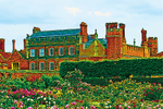 View from the Rose Garden, Hampton Court Palace, Richmond