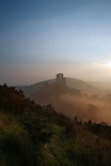 Sun up at Corfe Castle