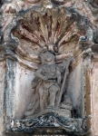 atrial gate sculpture niche, St. John the Baptist