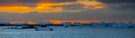 The sun goes down behind the bergs Antarctica, PURE MAGIC