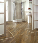 Decorative strip with wood plank