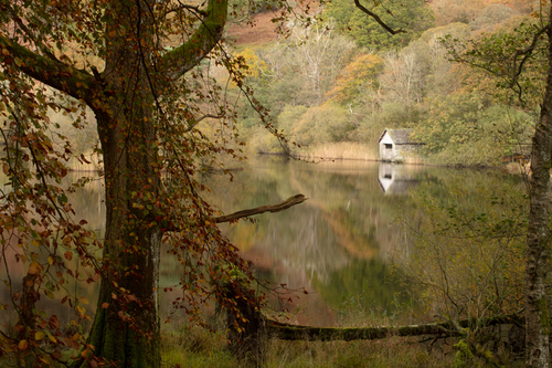One of the Lake District's most famous boathouses at Rydal Water.