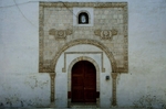 San Nicolás Atecoxco, Hidalgo, San Nicolás, façade alfiz & main por