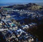 A00252A Salisbury Crags from above George St Edinburgh in 2001