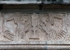 San Pablo, façade, architrave relief, Passion angels & monstrance
