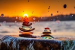 z4182 Seaglass Sunset, Bembridge Beach