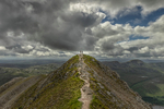 On the top of Errigal Mountain, County Errigal, Ireland.