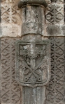 Porciúncula portal, left pilaster closeup