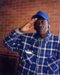 Reverend H.D. Dennis Saluting at Convalescent Home, Mississippi, 2010