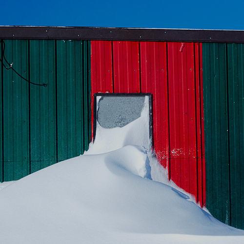 Ice Hut along the Kennebecasis River @ Renforth wharf in Rothesay, NB. Canada.