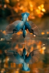 pr124 Kingfisher Shattering Water Glass