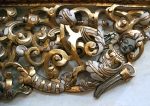 Nave wall, gilded relief & figure