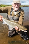 Mr Collings with a nice sea trout.