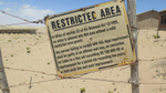 Namibia Ludertitz Kolmanskop Restricted Area sign