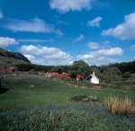 General view of the entrance to Auchindrain crofting museum,