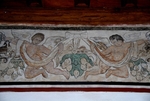 La Asunción, cloister frieze mural, putti
