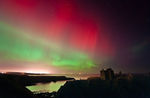 Dunnottar castle aurora
