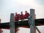 Monks on U Bien's Bridge Mandalay