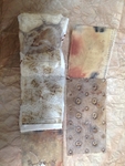 Eco dyed fabric, paper and encaustic wax book