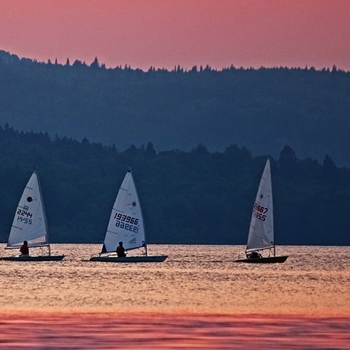 Sailboats on the Kennebecasis near Rothesay, New Brunswick.