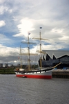 Sailing ship Glenlee at the Riverside Museum, Glasgow.